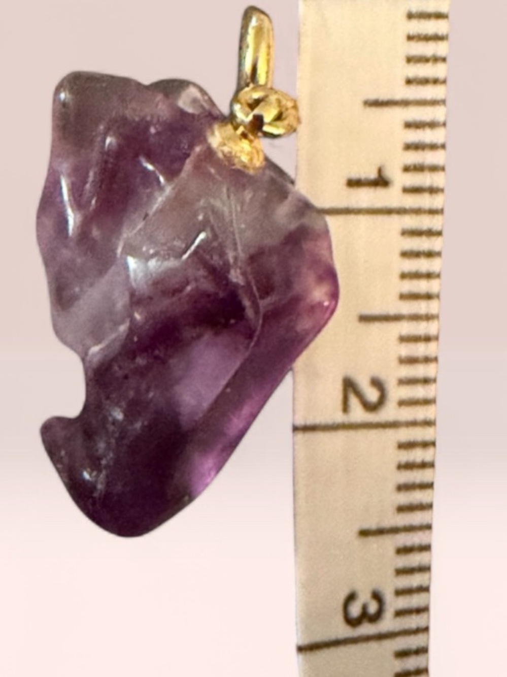 Purple Fluorite Dragonhead Crystal Charm (1) - Picture 8 of 8